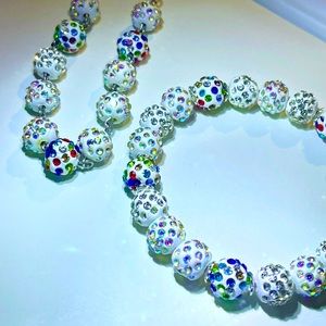 Sterling Silver & Rhinestone Jewelry Set